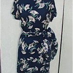 vintage 1940s asymmetrical peplum dress