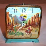 vintage 1950s roy roger and trigger alarm clock
