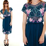 vintage 1970s-80s embroidered cut out bali dress