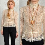 vintage 1970s lace blouse