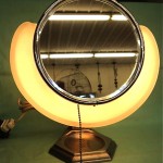 vintage art deco lighted vanity mirror