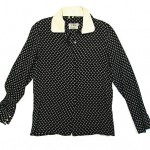 vintage chloe silk crepe blouse removeable collar