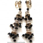 vintage crystal and rhinestone chandelier earrings