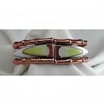 vintage matisse renoir copper bamboo clamper bracelet