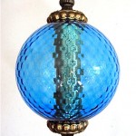 vintage midcentury glass swag lamp