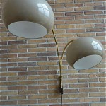 vintage modernist double arc lamps