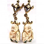 vintage selro happy buddha earrings