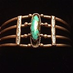 vintage sterling and turquoise navajo bracelet