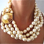 vintage ysl potato pearl necklace