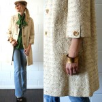 vintage 1950s-60s raw silk coat