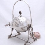 antique 1860s rogers smith mechanical silver butter dish