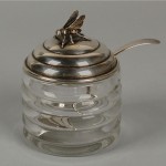 vintage 1930s blackington USA Sterling Silver Bee Honey Pot