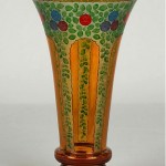 vintage 1915 austrian secessionist art glass vase attributed to moser