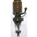vintage 1920s arcade cast iron wall mount coffee grinder