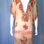 vintage 1920s silk chiffon beaded flapper dress