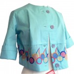 vintage 1950s cropped blouse jacket