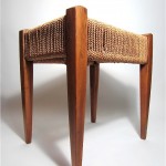 vintage 1960s danish hemp rope stool