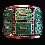 vintage 1960s matisse renoir copper and enamel bracelet