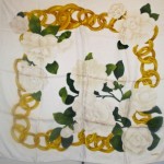 vintage 1990s chanel silk scarf