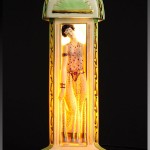 vintage art deco 3-sided perfume light
