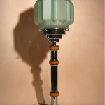 vintage art deco chrome bakelite lamp