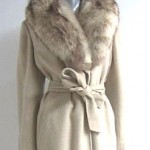 vintage cashmere fox collar coat