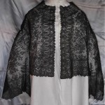 vintage chantilly lace pagoda sleeve blouse