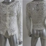 vintage cotton macrame sweater