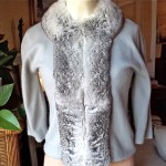 vintage dalton cashmere sweater with chinchilla fur