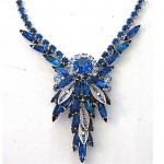 vintage juliana necklace blue