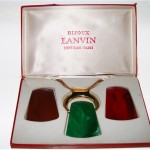 vintage lanvin 3-in-1 lucite pendant necklace set