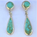 vintage mexican sterling turquoise earrings