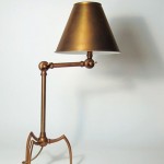 vintage midcentury brass tripod desk lamp