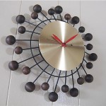 vintage midcentury sputnik atomic wall clock