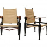 vintage pair swiss 1950s safari chairs