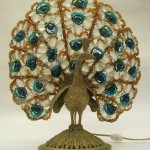 vintage peacock lamp