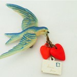 vintage plastic bird brooch