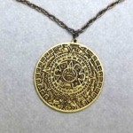 vintage tortolani aztec mayan pendant necklace