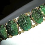 vintage 1920s art deco real scarab bracelet