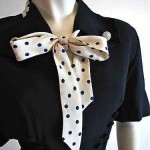 vintage 1940s rayon polka dot dress