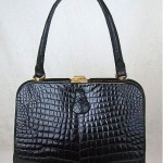 vintage 1950s crocodile handbag