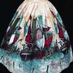 vintage 1950s nautical novelty print skirt