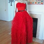 vintage 1950s tulle prom gown