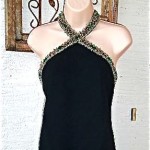 vintage 1960s castillo boutique paris jeweled halter dress