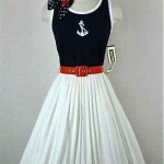 vintage 1960s nos nautical dress