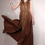 vintage 1970s alfred shaheen egyptian print maxi dress
