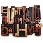 vintage 30-piece wood letterpress blocks