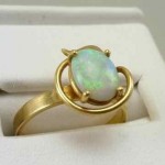 vintage art deco opal ring