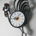 vintage c. 1959 spartus rooster kitchen clock