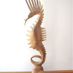vintage carved seahorse